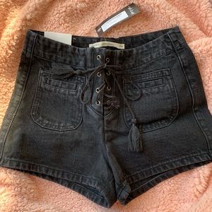 Nasty Gal lace up shorts